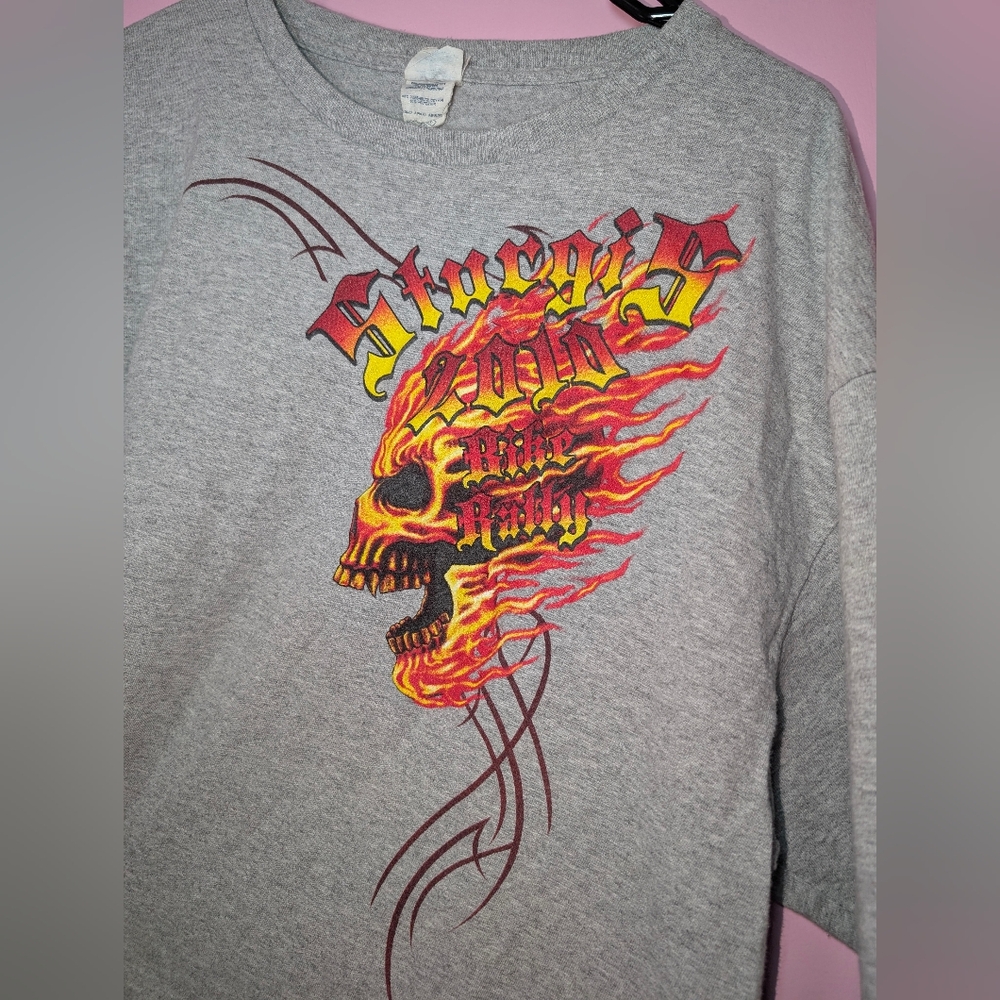 Skull Sturgis Bike Rally Anniversary Long Sleeve Shirt - Picture 4 of 7